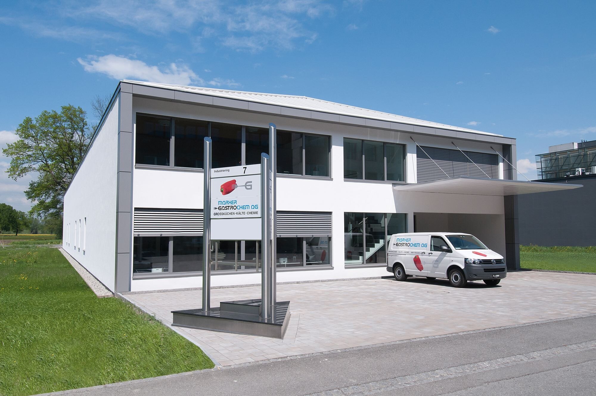 Firmengebäude der Marxer Gastrochem AG am Industriering 7 in Ruggell